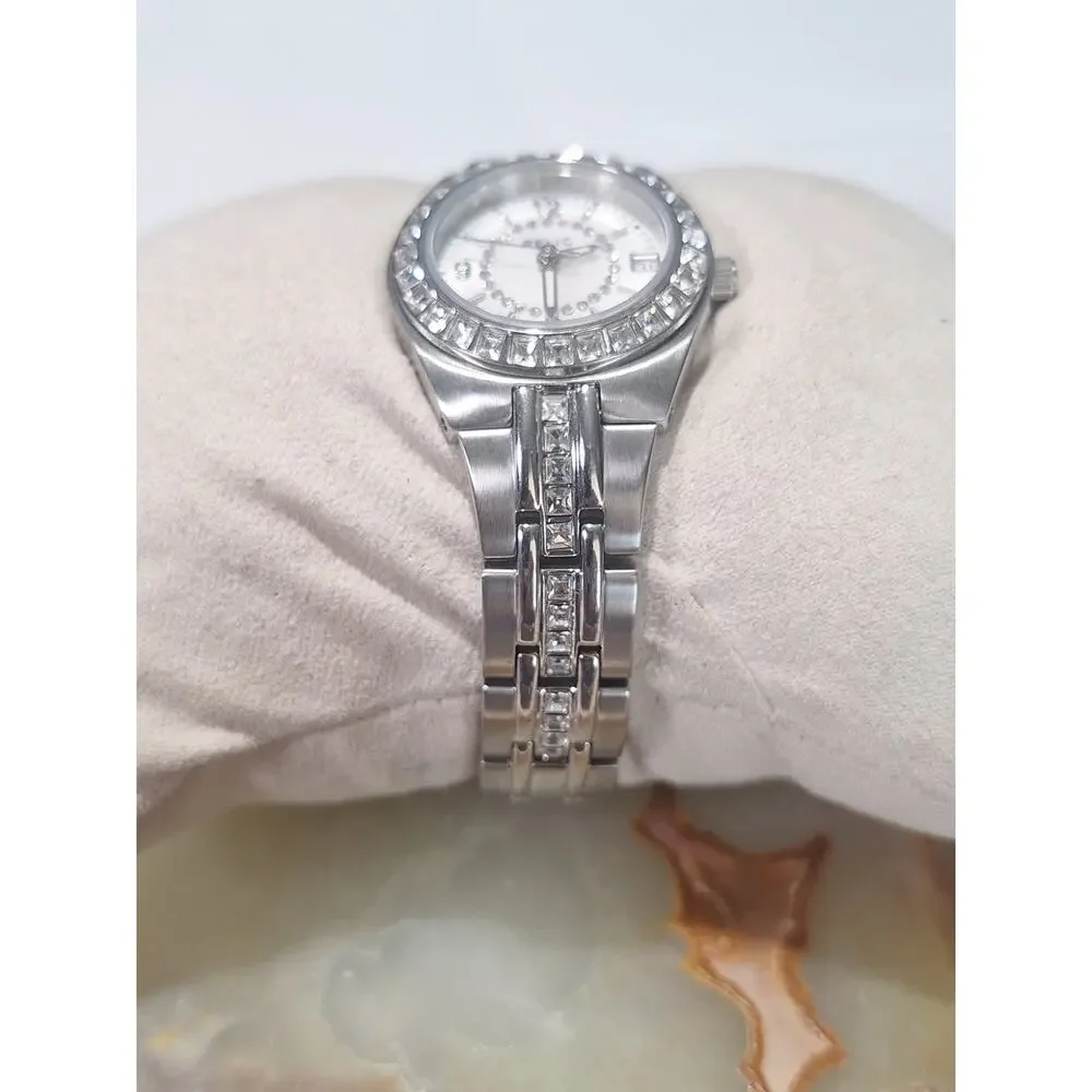 Relic by Fossil ZR11788 Women's Crystal Quartz Date Watch 25.3mm New Battery